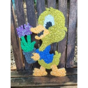 Vintage Easter Duck Spring Melted Plastic Popcorn Decor